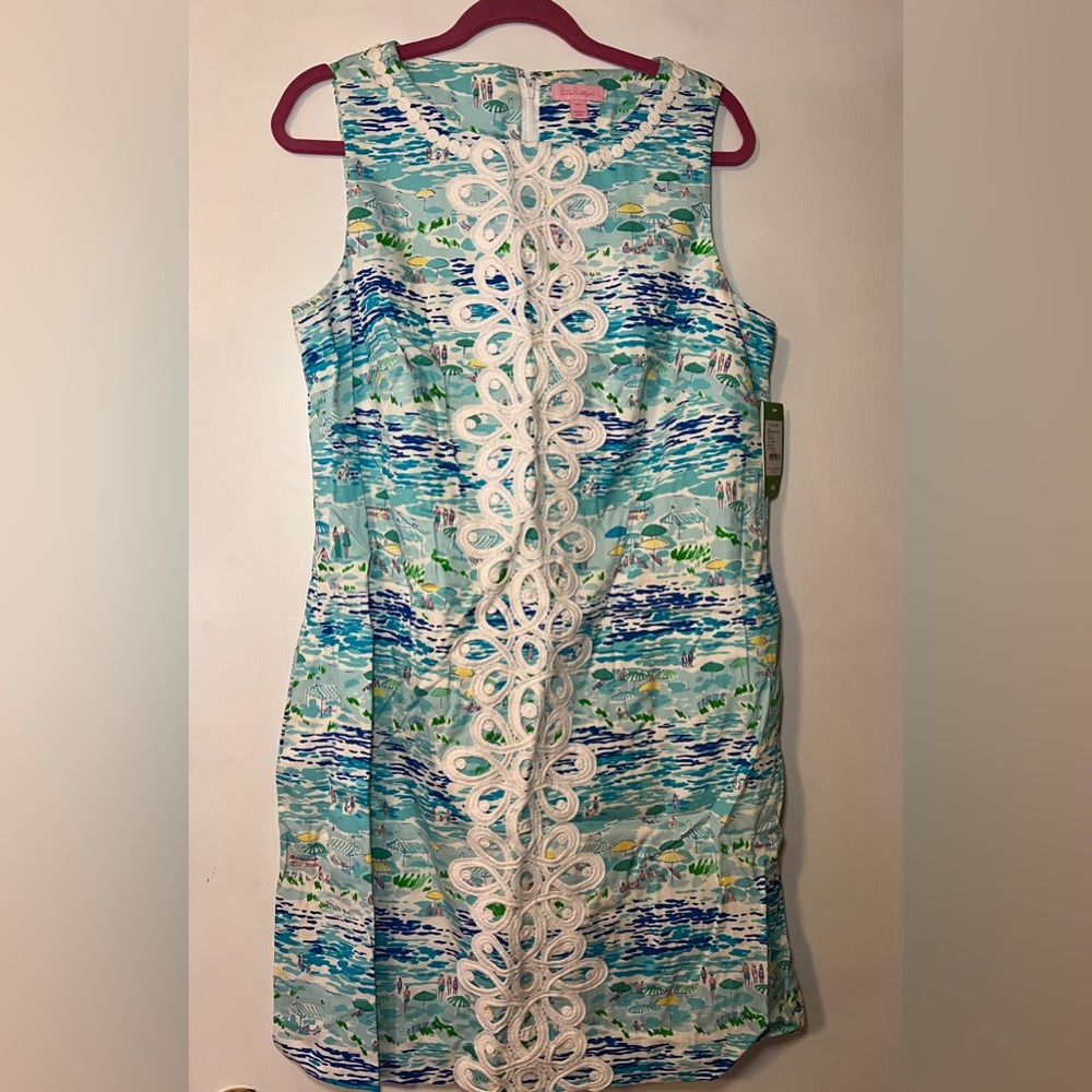 NWT Lilly Pulitzer Worth Shift in High Tide Toile Size 14